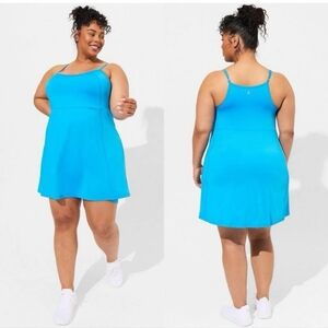 Torrid Tech Jersey Mini Active Dress With Bike Short Blithe Size 3XL New
